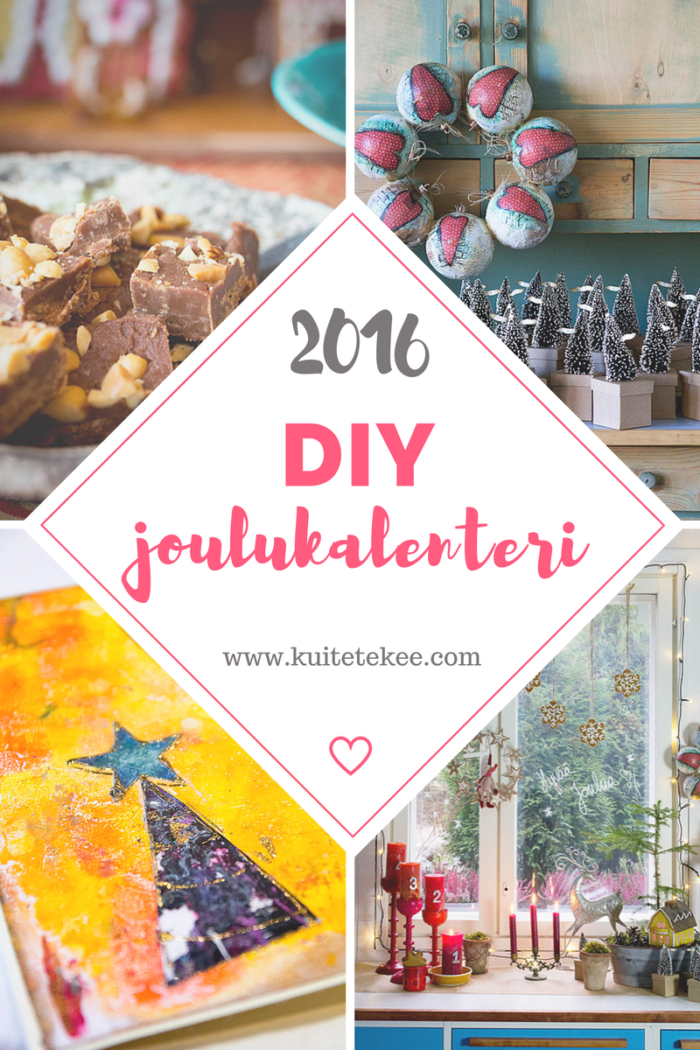 DIY joulukalenteri tulee taas